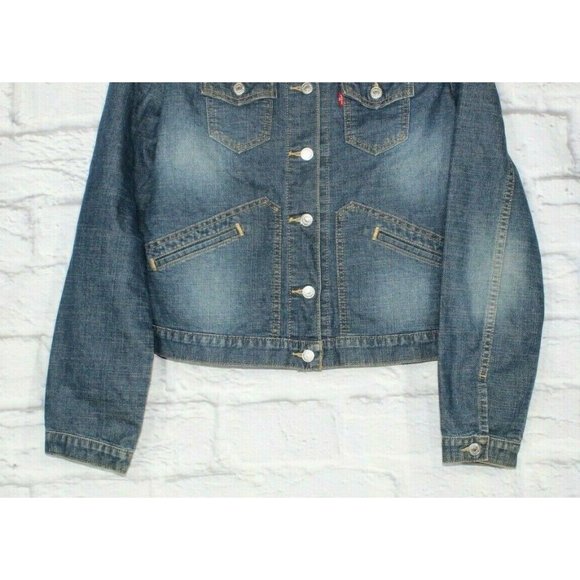 Levi Strauss & Co. Blue Denim Long Sleeves Button Front Jacket Size L - Picture 6 of 12